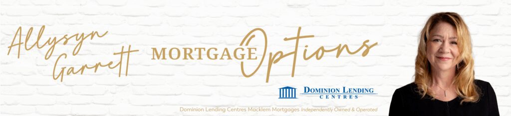 Mortgage options advertising banner with woman.